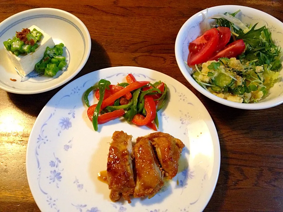 鶏の照り焼き&和風ポテトサラダ|あみさん