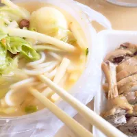 Snapdishの料理写真:Rice noodle with bamboo shoot^^  steam duck|Helenさん