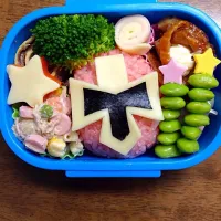 Snapdishの料理写真:息子弁当♡ニンニンジャー|R*mamaさん