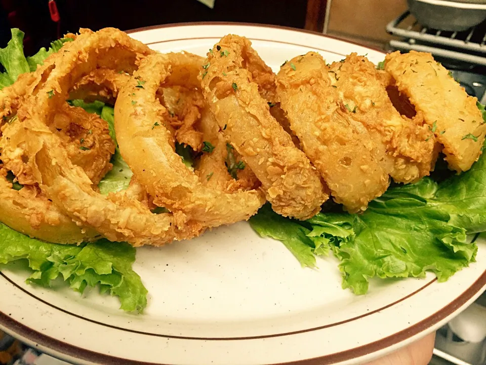 Hand battered O-rings|Chef Ampさん