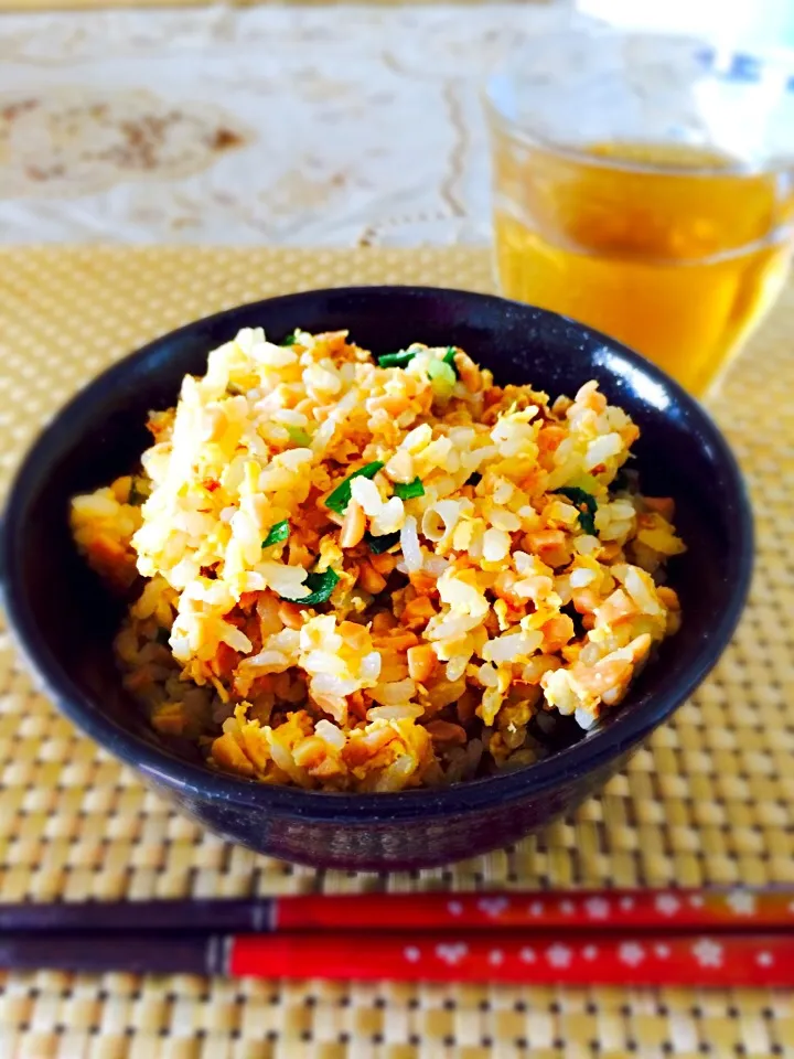 焦がし醤油の納豆チャーハン|ありかさん