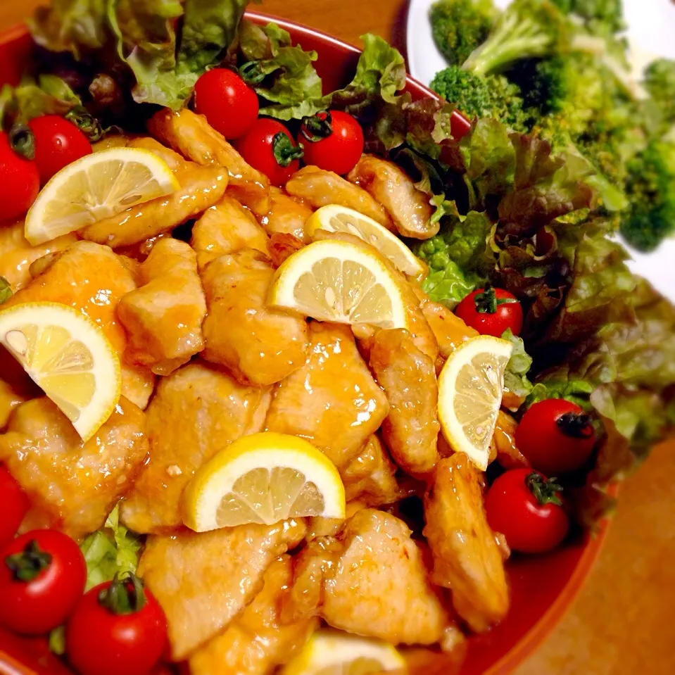 4匹のお犬と1匹のにゃんこのママさんの料理 学校給食で大人気 ‼ 鶏ささみのレモン煮♡|hayuさん