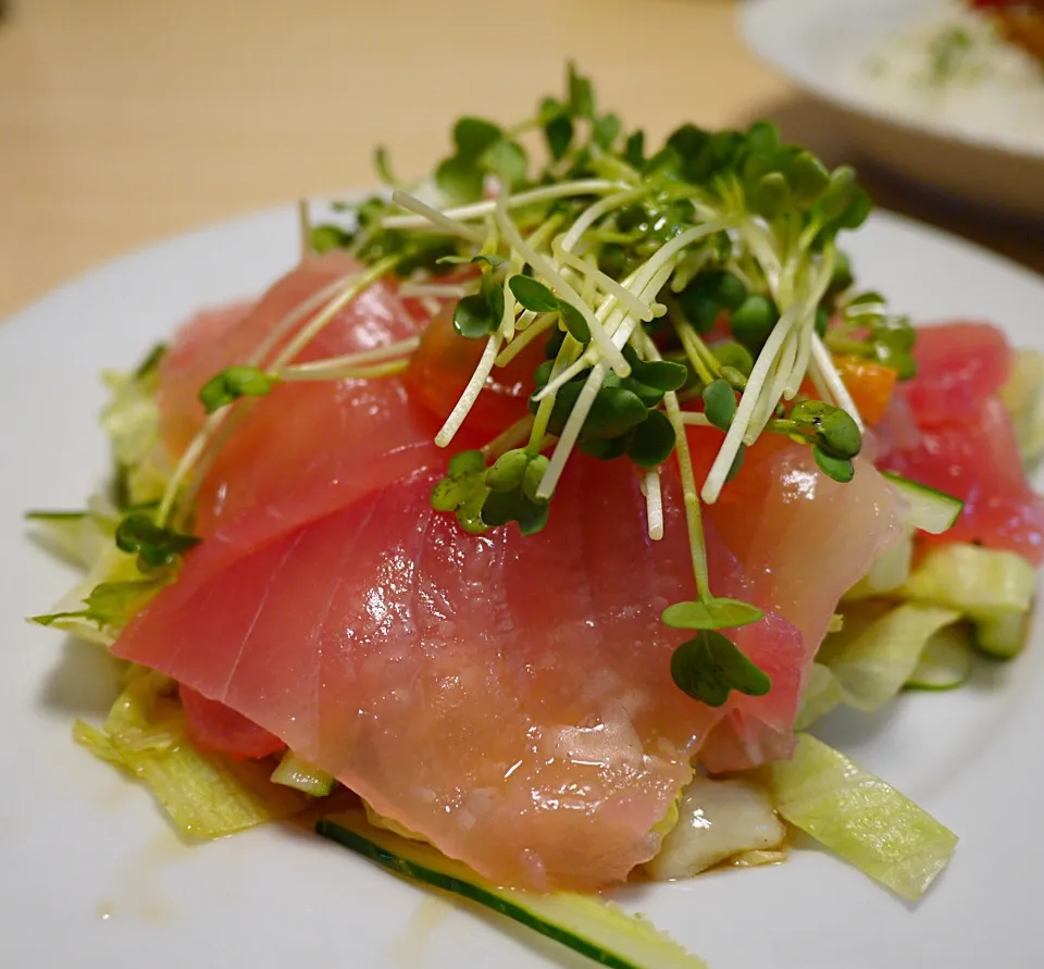 ビン長マグロサラダ|沖縄「ピロピロ」ライフさん