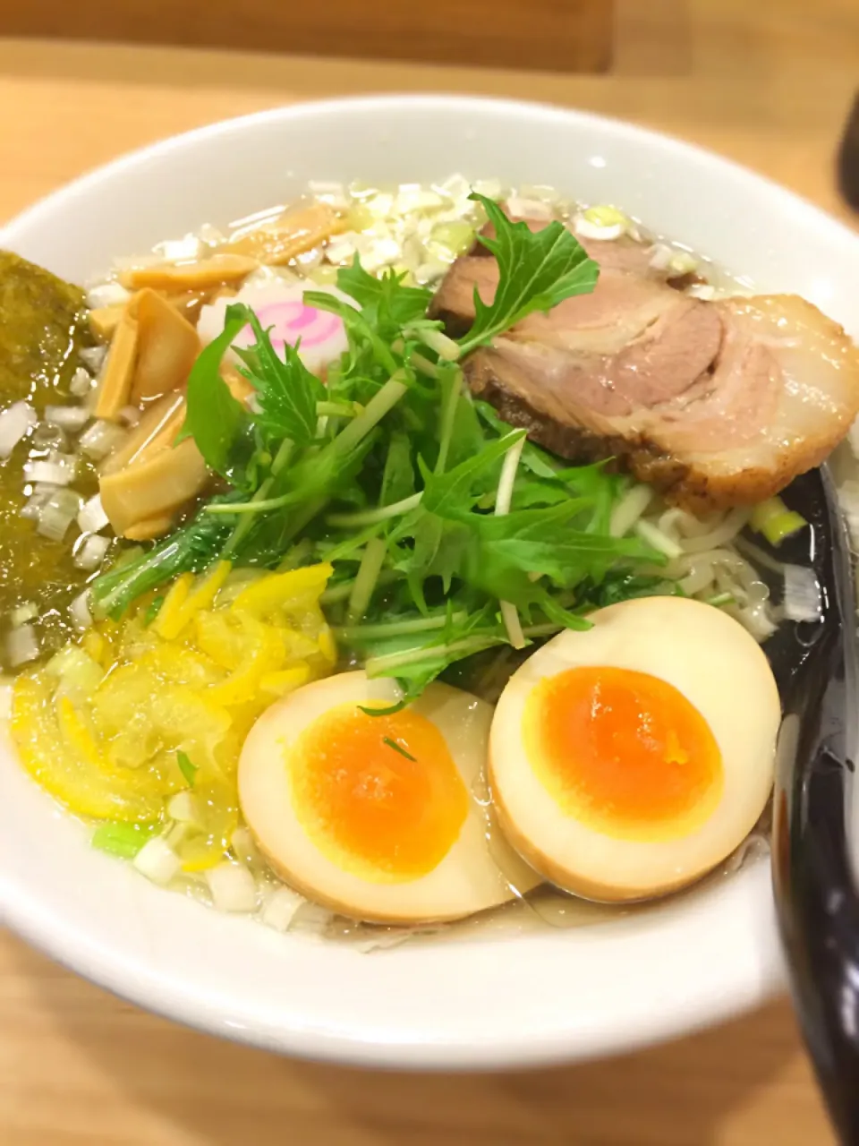 柚塩ラーメン味玉付き^ ^初代けいすけラーメン|祥子さん