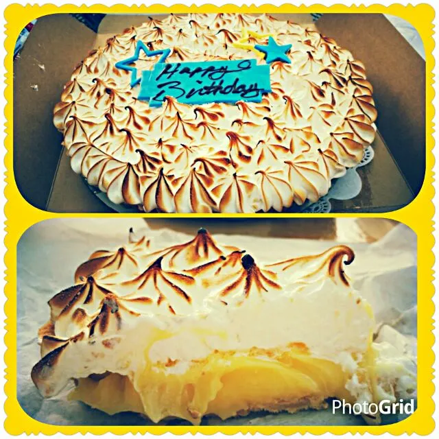 Lemon meringue Tart from 4 season bakery in St. Charles, MO, USA. $21.00.  it's sweet and delicious! !!|Jihollandさん