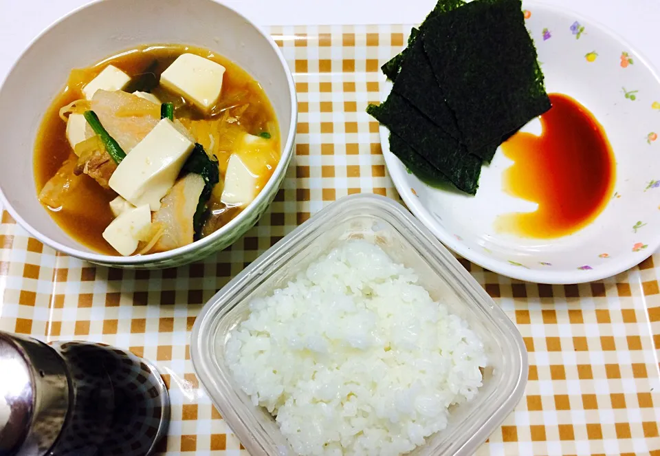 Snapdishの料理写真:肉豆腐定食もどき|sceviさん