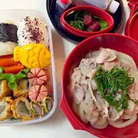 Snapdishの料理写真:豚しゃぶ ぶっかけうどん弁当