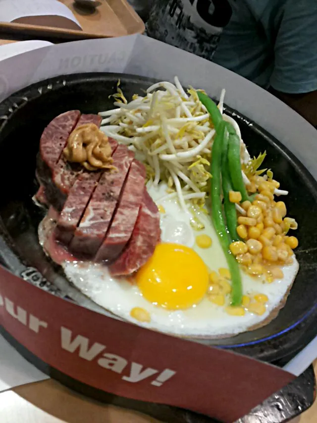 #pepperlunch #hot #plate #mixed by ownself 
 #healthy enough and #yummy|renie citraさん