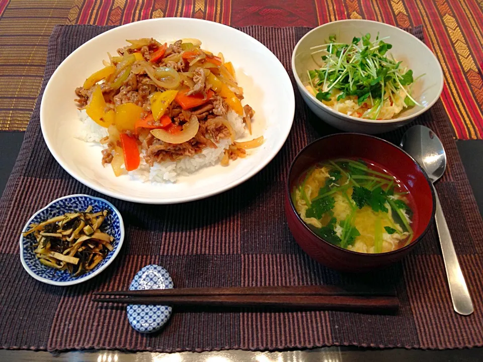 豚肉丼 長崎菜館風|あーしょかぽんさん