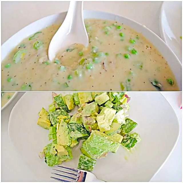 celery avocado cucumber potato chowder|CHUENCHAIさん