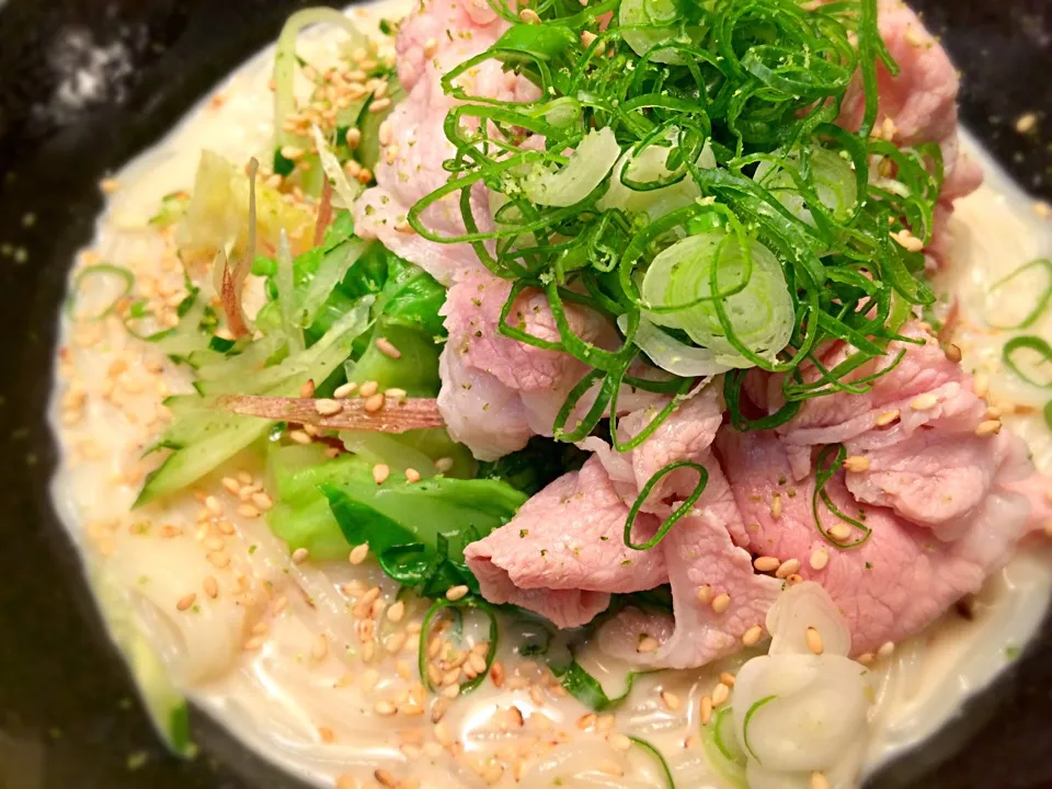 豚しゃぶ豆乳胡麻汁そうめん2|半田手延べそうめんの店 阿波や壱兆さん