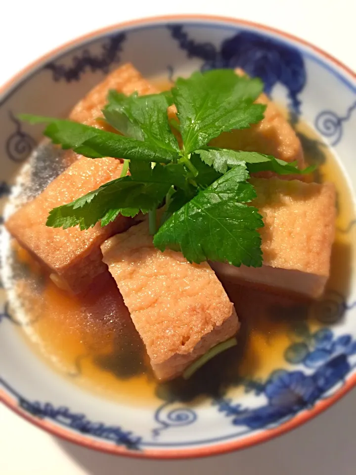 厚揚げの甘辛生姜煮|黒猫飲茶さん