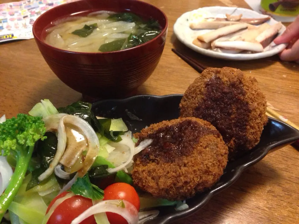 メンチカツ定食っぽく|さんだーさん