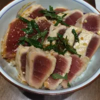 Snapdishの料理写真:マグロのたたき丼|kimima69さん