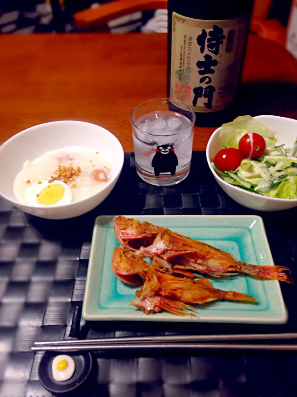 Snapdishの料理写真:🐟キンキの素揚げ＆アロスカルド🍳|マニラ男さん