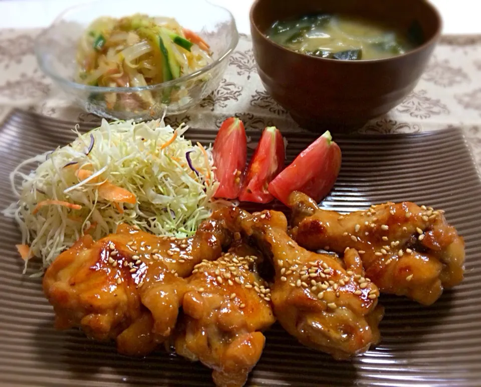 昨日の晩ご飯☆鶏手羽元の甘辛さっぱり煮|@konomi.619さん