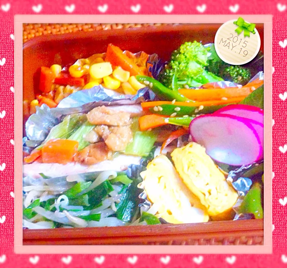 Snapdishの料理写真:旦那さんの、おかず弁当|SakuSakuさん