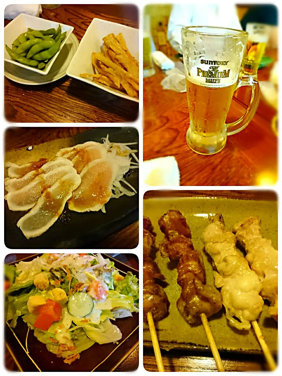 Snapdishの料理写真:昨夜は 焼鳥屋さんで 飲み放題の
((8-(o･ω・)o□☆□o(･ω･o)-8))乾杯♪の夜♡|yokoさん