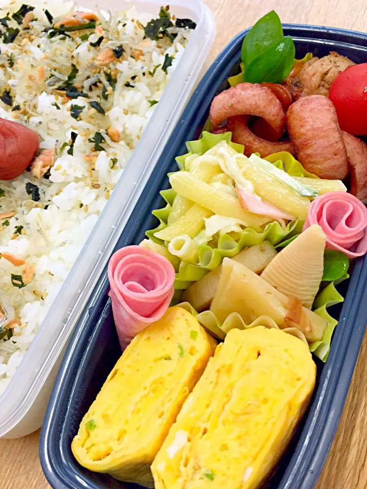 高1アメフト息子弁当 豚肉バジルソース炒め|misaさん