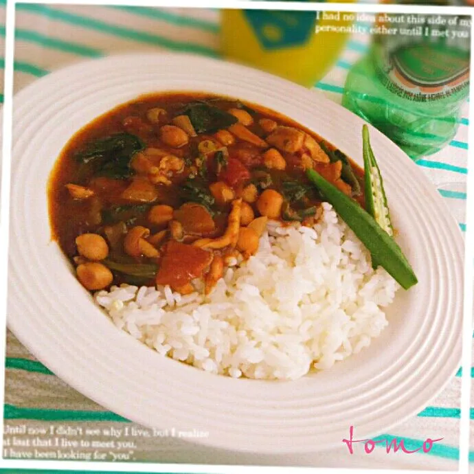 ほうれん草とひよこ豆のカレー|ともさん