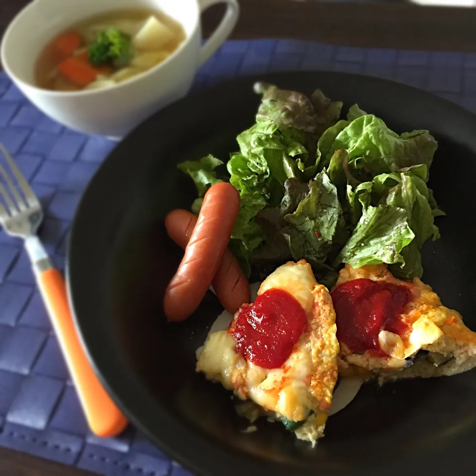 昼食◎ お豆腐キッシュ   豆腐でヘルシーに💛|しょちちさん