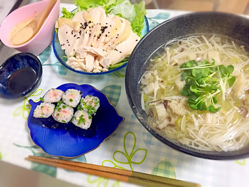 塩鶏で出たお出汁でにゅぅめん♪|あやさん