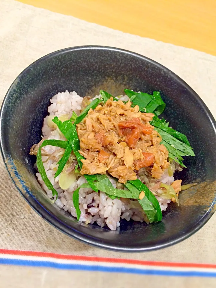 Snapdishの料理写真:梅肉シーチキン丼|Kzさん