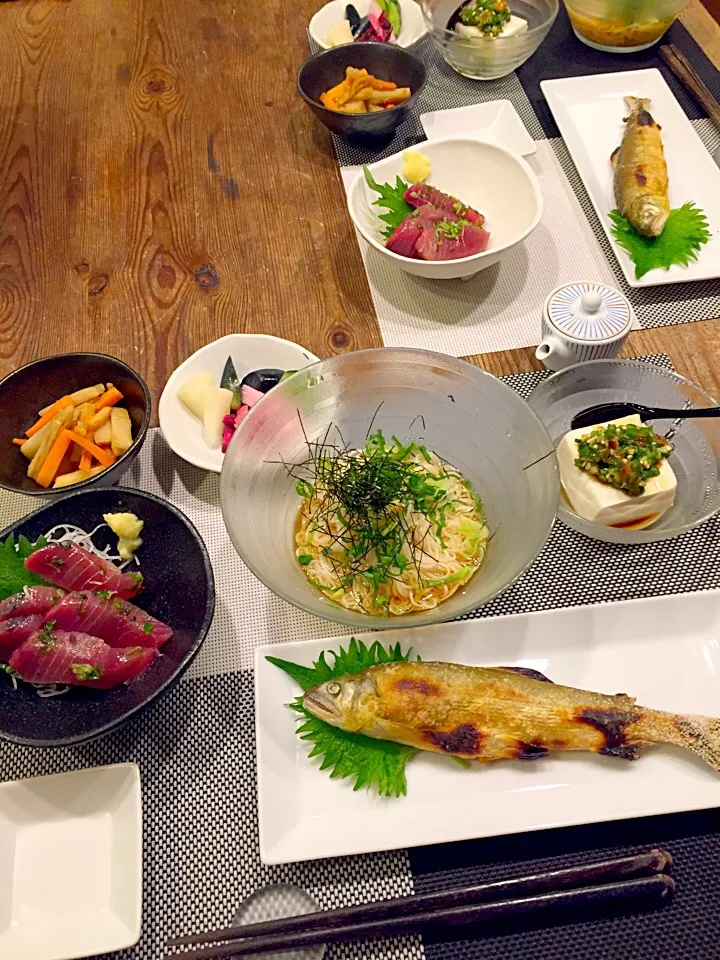 Snapdishの料理写真:初夏のヘルシー和食🐟🍚🌿|まみりんごさん