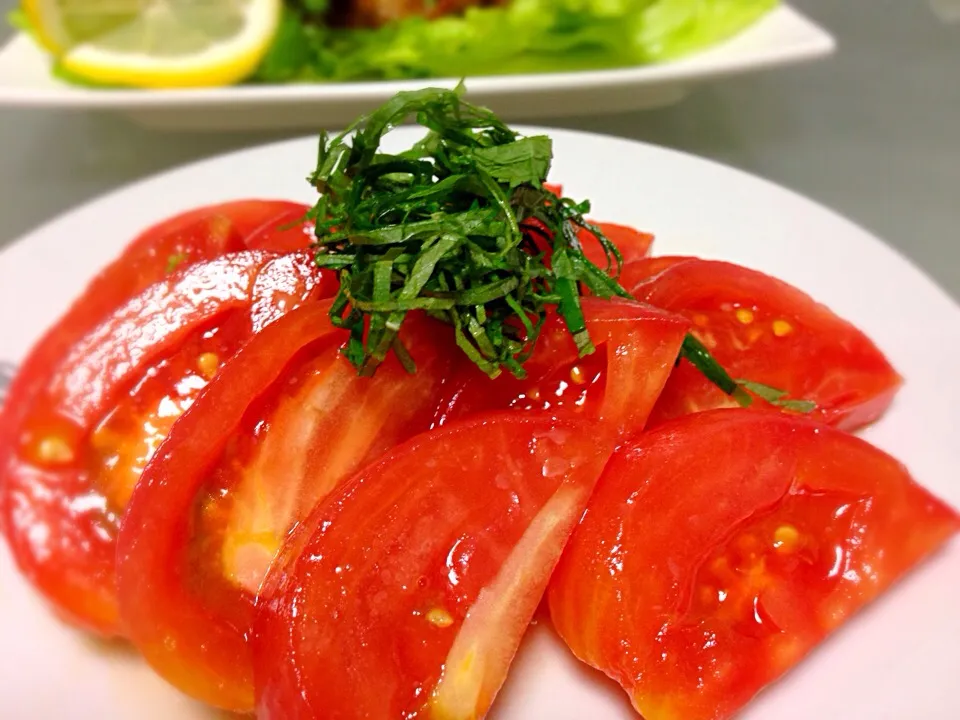 Snapdishの料理写真:みったんさんの料理 トマトの和風マリネ🍅♡|ふぅちゃんさん