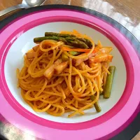 Snapdishの料理写真:ノンストップでみた一鍋パスタを作ってみた|和さん