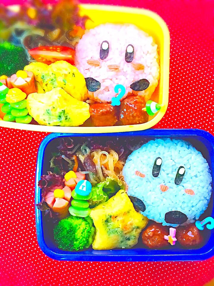 Snapdishの料理写真:次女 長男 幼稚園お弁当|ひかりさん