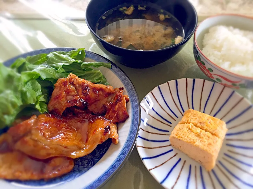 豚肉の生姜焼き  卵焼き|ちえさん