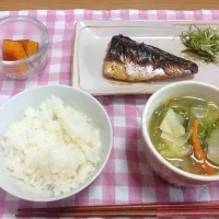 鯖の塩焼き定食|たきゃたさん