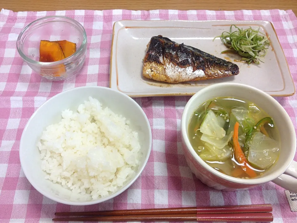 鯖の塩焼き定食|たきゃたさん