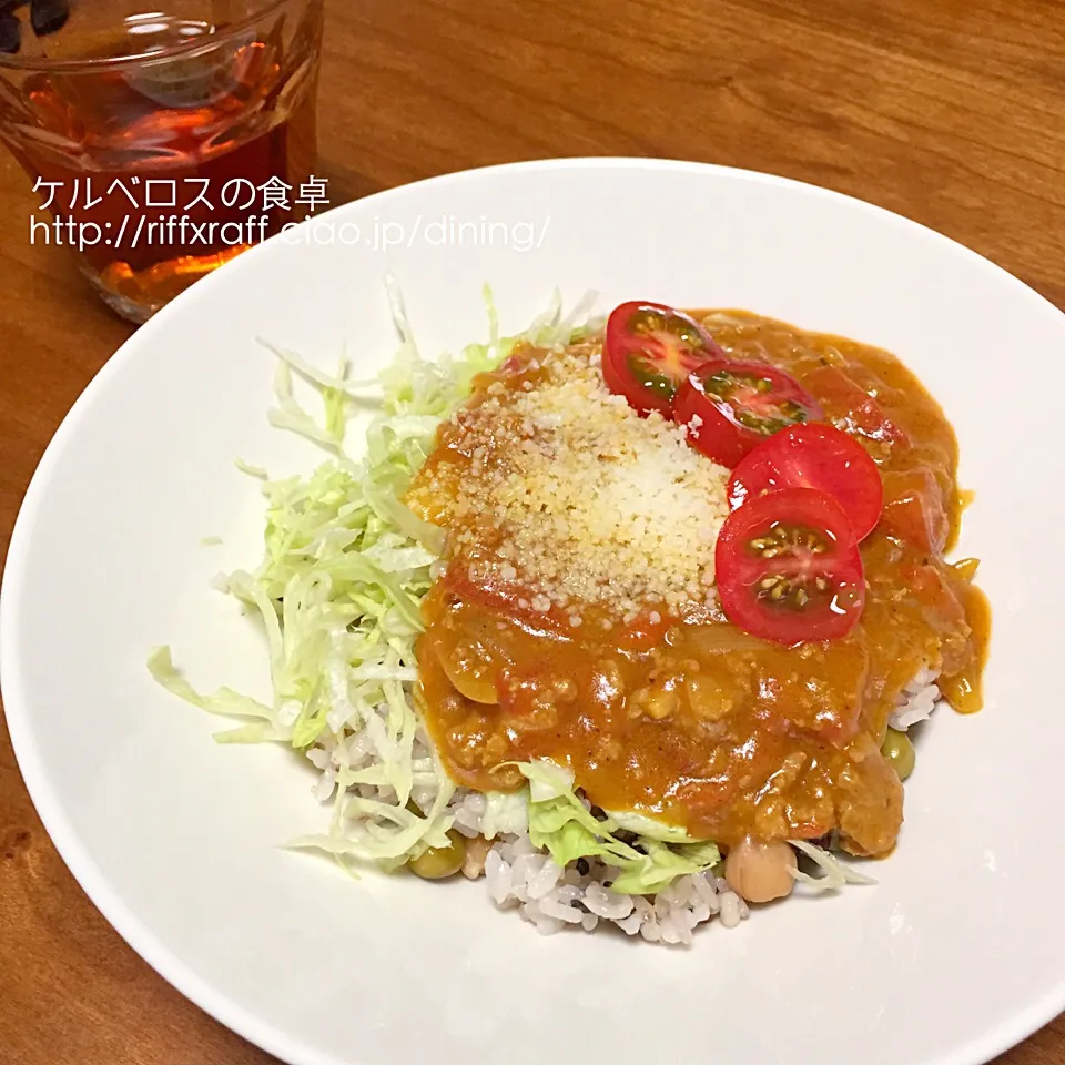 タコライスっぽいキーマカレー（夕食2015.5.8）|門乃ケルコさん