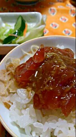 20日朝食漬け丼。|こやっこさん