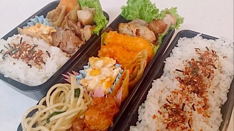 Snapdishの料理写真:おはようございます！今日の長男弁当～と母夜勤弁当～🌵|Sayakaさん