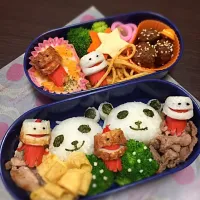 娘の遠足のお弁当  キモカワウインナーがお気に入り💕|さちさん