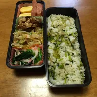 Snapdishの料理写真:長男のお弁当H27.5.21|Saori Otaさん