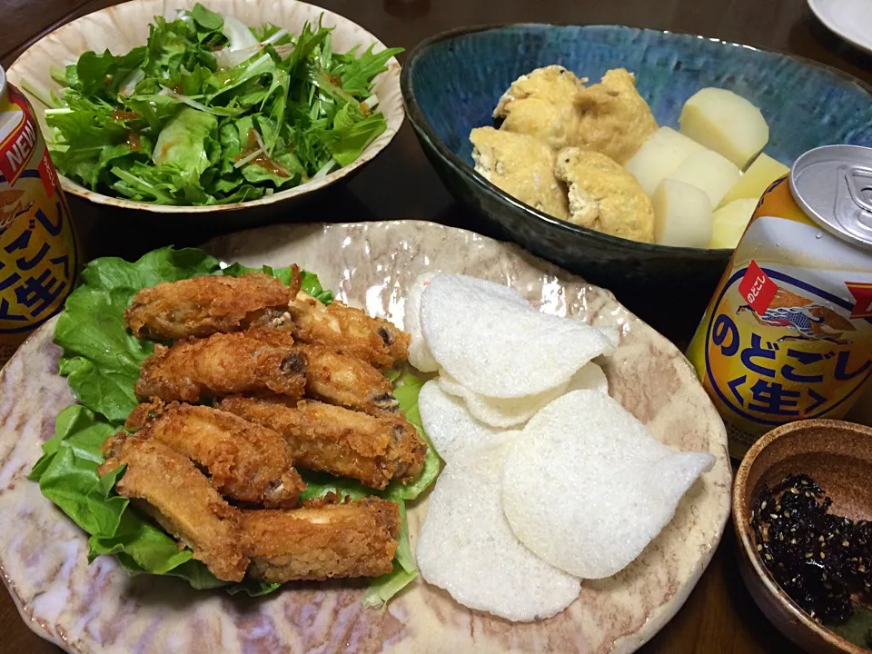 Snapdishの料理写真:2015.5.20 鶏スペアリブの唐揚げ🍻🍻🍻|ゆみずさん