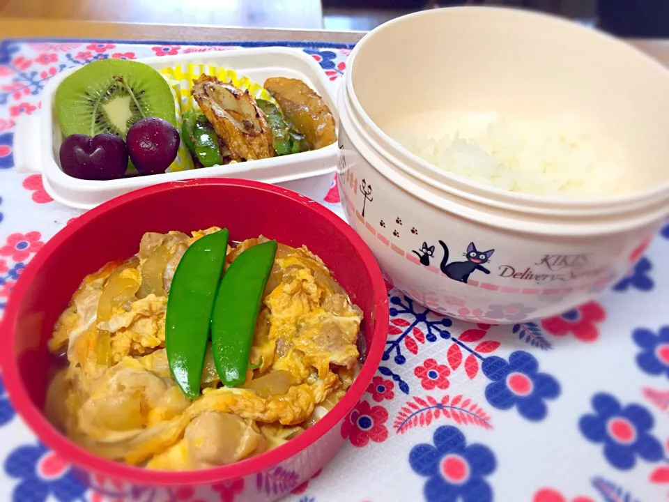 親子丼弁当 ちくわとピーマンの土佐炒め|Reikoさん