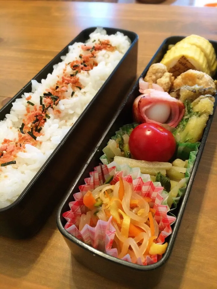 Snapdishの料理写真:5/20 旦那さん弁当🌸|くーまんもんさん