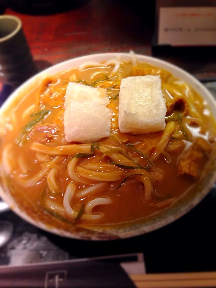 ガッツリランチ  揚げ餅カレーうどん|ATSUMIさん