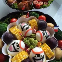 Snapdishの料理写真:妖怪ウォッチ ウィスパー 運動会 キャラ弁|Mami Sakakibaraさん