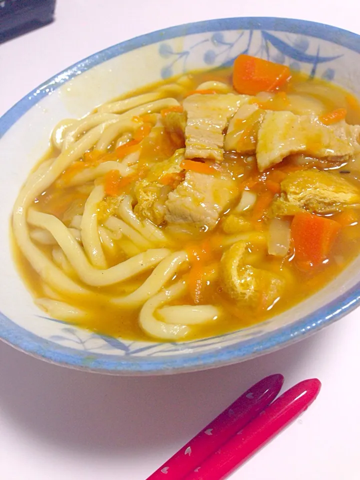 カレーをリメイク！カレーうどん|つついなつさん