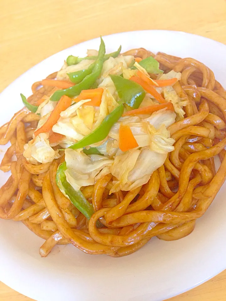 野菜たっぷり焼きうどん|めぐまんさん