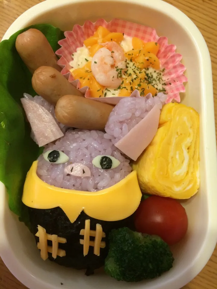 Snapdishの料理写真:妖怪ウォッチ ヒキコウモリ キャラ弁|Mami Sakakibaraさん