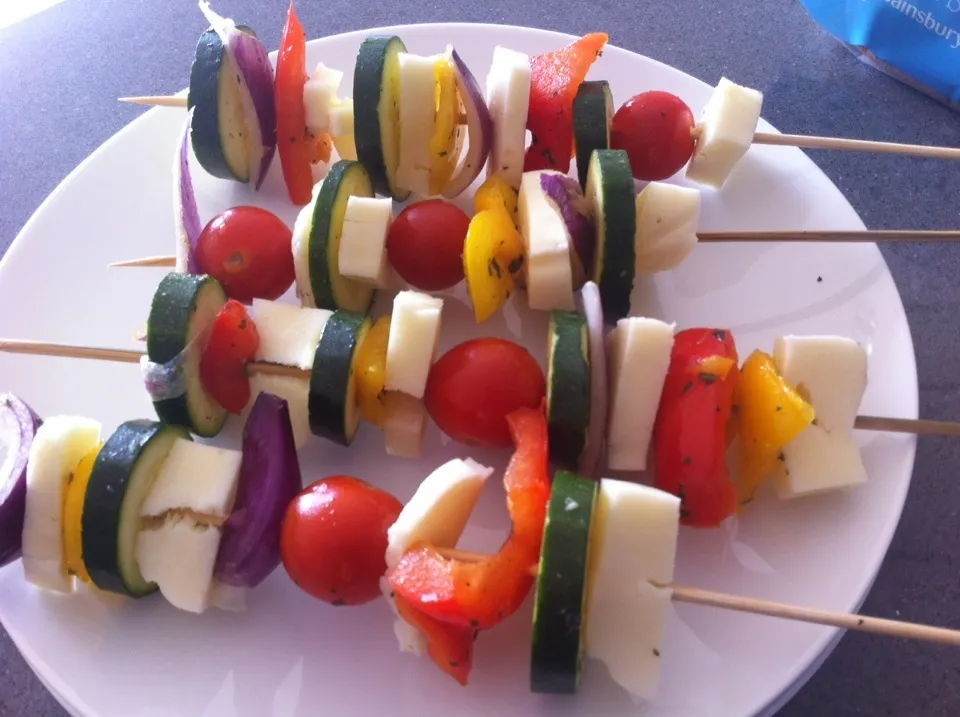 Vegetable and halloumi BBQ scewers|🍓Jolejo🍓さん