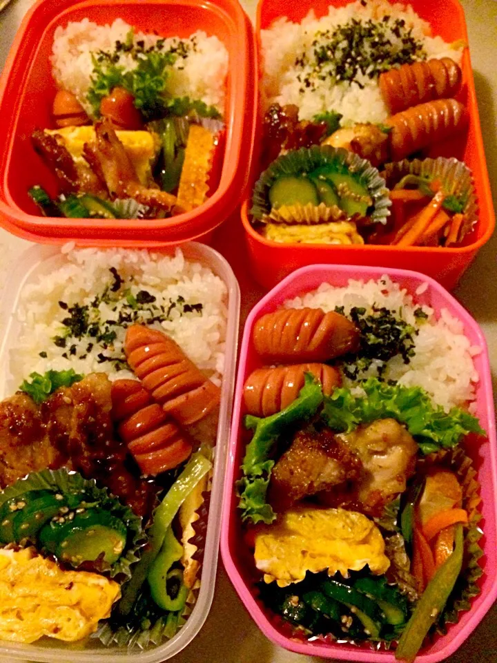 Snapdishの料理写真:四人のお弁当～|りんさん