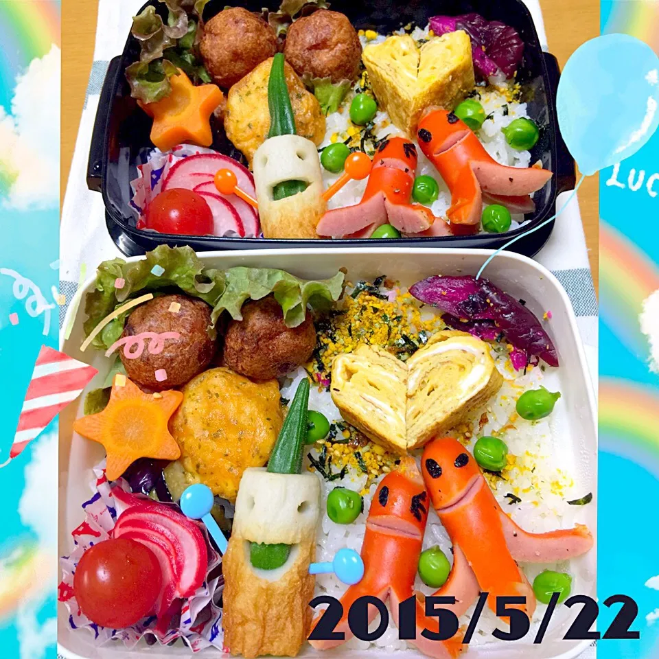 Snapdishの料理写真:息子&旦那弁当|miyukiさん